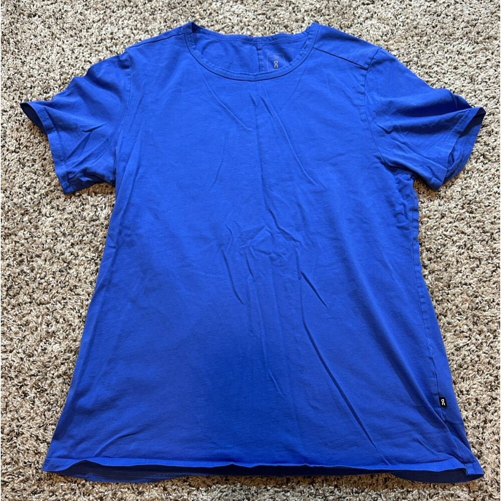 On Cloud On-T Shirt Mens XXL Blue Short Sleeve Tee Running Slim Fit-Fits Large